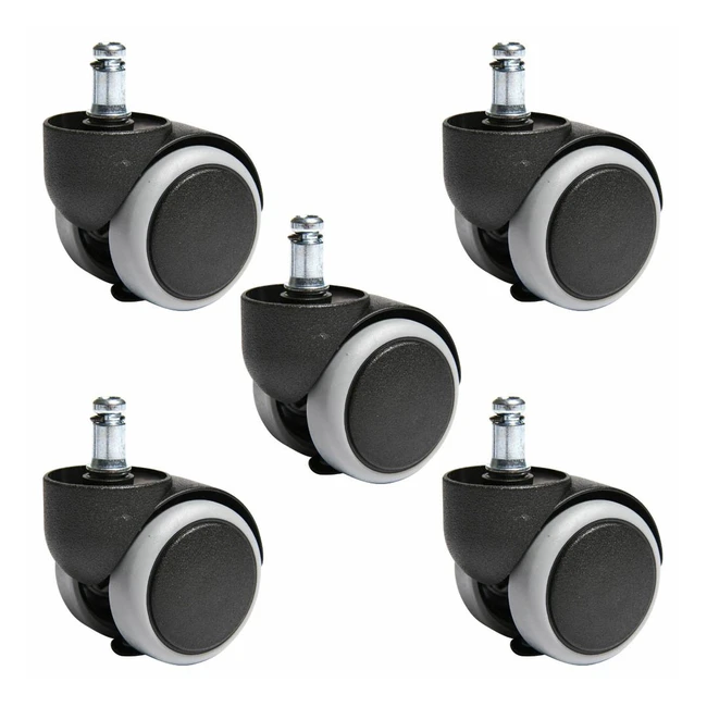 Topstar 6991 Hartbodenrollen fr Brostuhl - 5 Rollen fr Schreibtischstuhl -