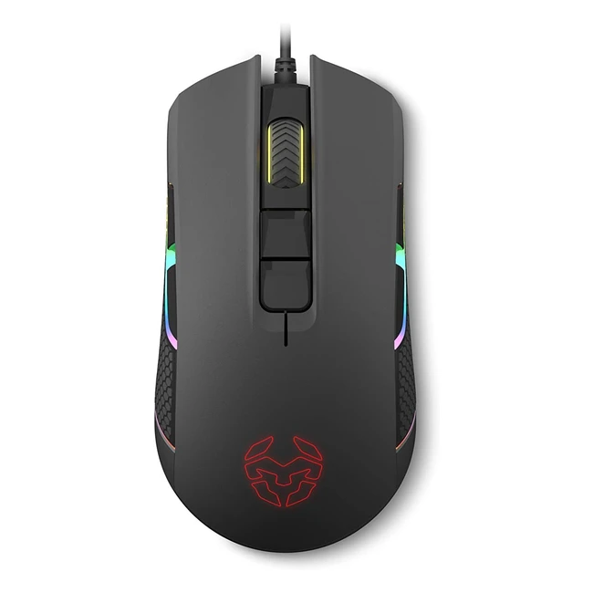 Souris Gaming Krom Kolt NXKROMKLT - Capteur Optique Avago - Design Ambidextre - 5 Niveaux de DPI - Noir