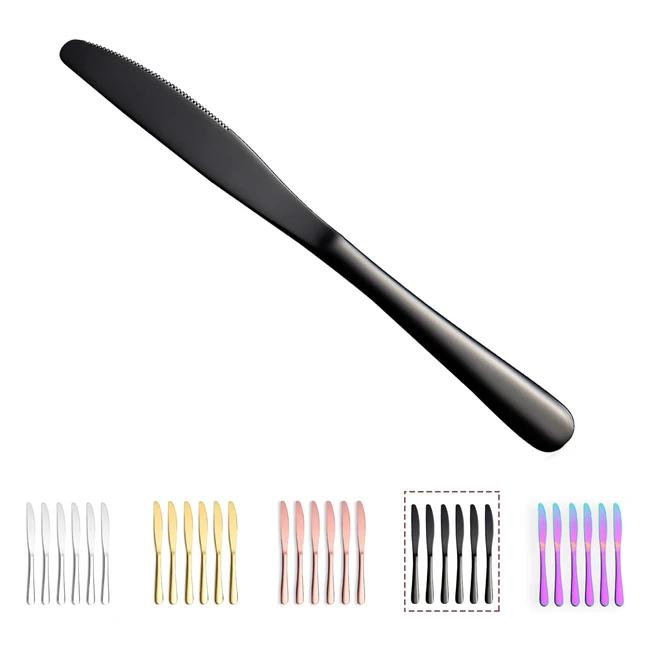 Ensemble de 6 couteaux de table en acier inoxydable 9 pouces - Kyraton Menmesser