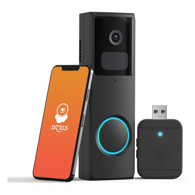Videocitofono WiFi Dzees 1080HD IP66 - Rilevamento Umano PIR Audio Bidirezional