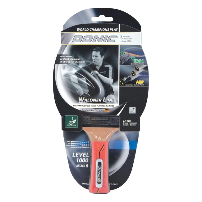 Donicschildkrt Racchetta da Ping Pong Waldner 1000 - ABP Spugna 21mm - Gomma Eas