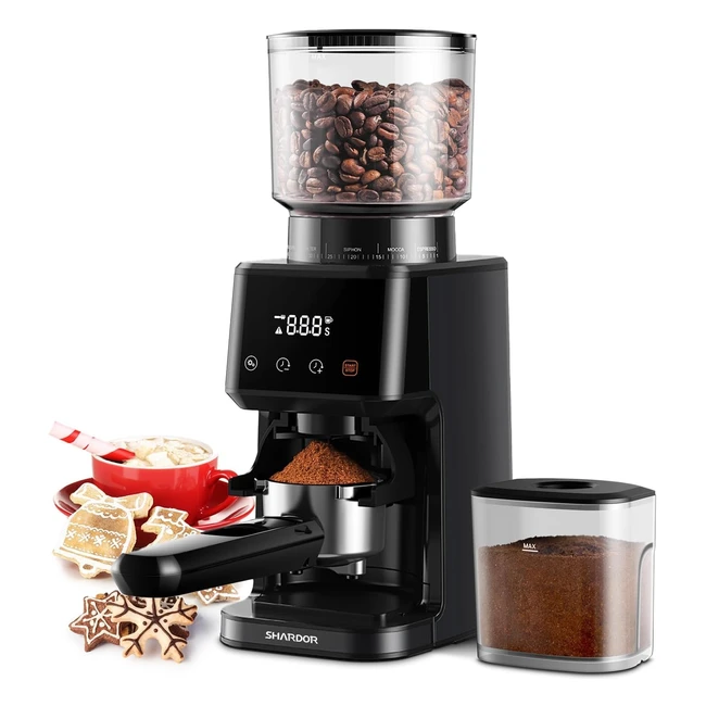 Molinillo de Café Eléctrico Shardor con 51 Ajustes de Molido Fino - Acero Inoxidable