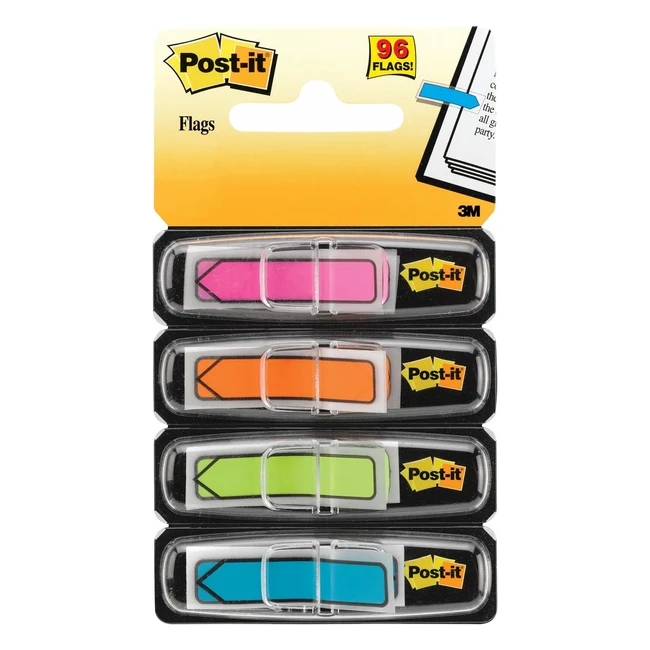 Post-it Index Small Arrows - Assorted Colors - 24 Flags/Dispenser - Pack of 4