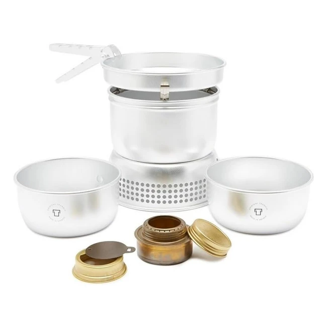 Trangia 271 Set Fornelletto Ultraleggero - Fornello con 2 Pentole 1L e 1 Padella da 18cm