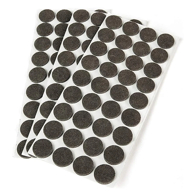 Set 150 Feltrini Autoadesivi Emuca 2038116 - Diametro 20mm - Marrone