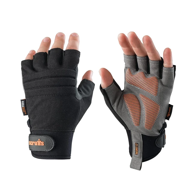 Guantes de Trabajo Sin Dedos Scruffs Sparky Large T51004 - ¡Protección y Comodidad!