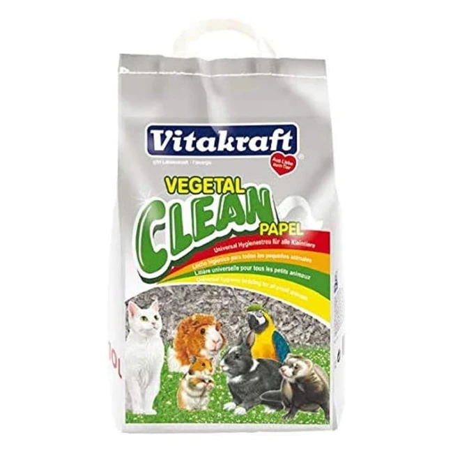 Vitakraft Nutrimento Vegetale Clean Carta 10L - Assorbimento 10L - Controllo Odori