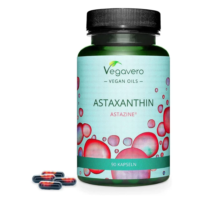 Vegavero Astaxanthin Antioxidant Supplement - Natural Oil No Additives - 90 Cap