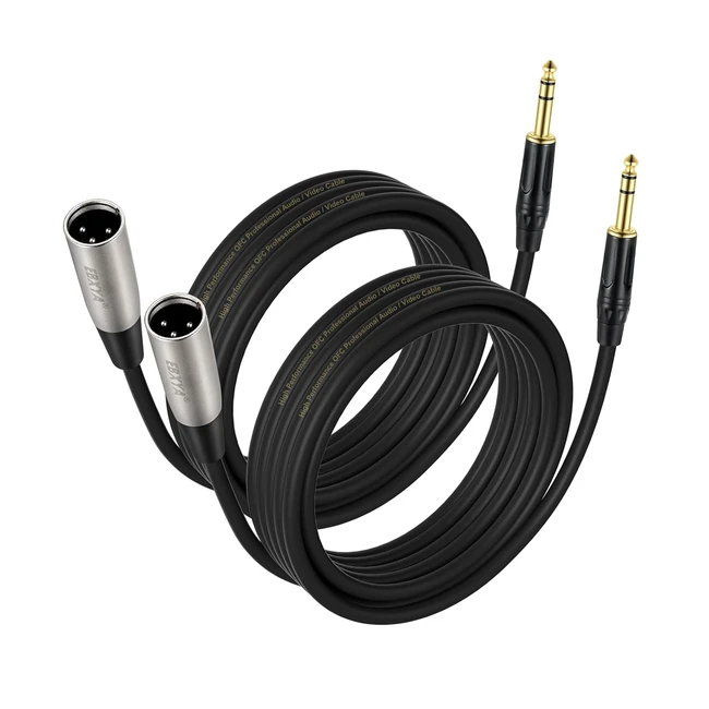 Cable XLR a TRS Macho a Jack 1m - Alta Calidad de Sonido