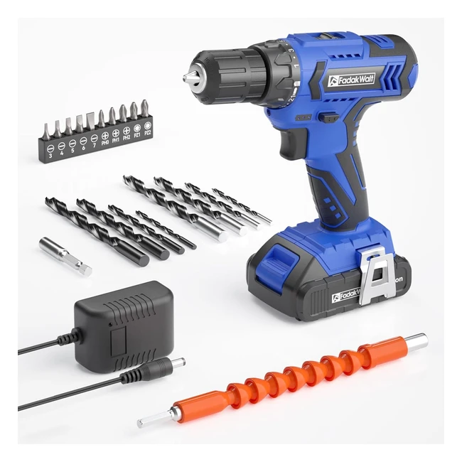 Perceuse visseuse sans fil Fadawalt 20V - Kit de visseuse devisseuse avec 211 couple - Convient pour le bois et le métal