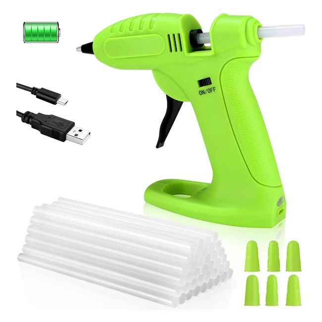 Pistolet colle chaude sans fil mini pistolet colle rechargeable USB 2600mAh