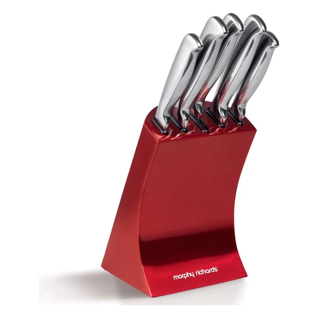Morphy Richards Accents 46291 5-Piece Knife Block - High Grade Stainless Steel Knives