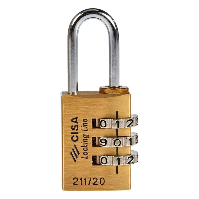 Lucchetto Combinazione CISA 121190200 - 20mm - Ideale per Armadietti e Valigie