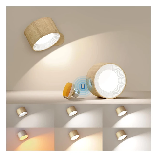 Lámpara de pared Coollamp con 3 modos de color y 3 niveles de brillo