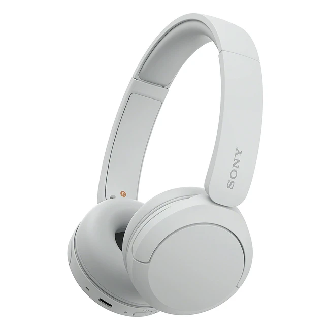 Sony WHCH520 Wireless Bluetooth Headphones - Up to 50 Hours Battery Life, Quick Charge, On-Ear Style - White