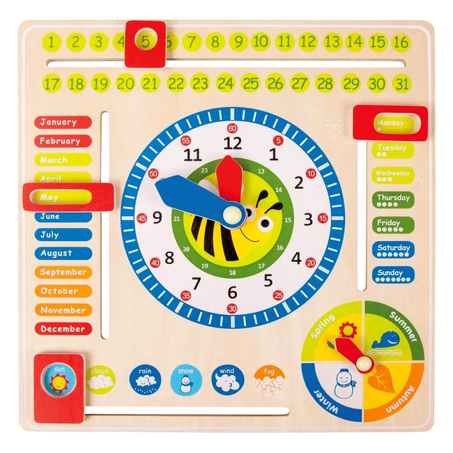 Pizarra de Aprendizaje Legler - Fecha Hora y Estaciones - Ref 4768