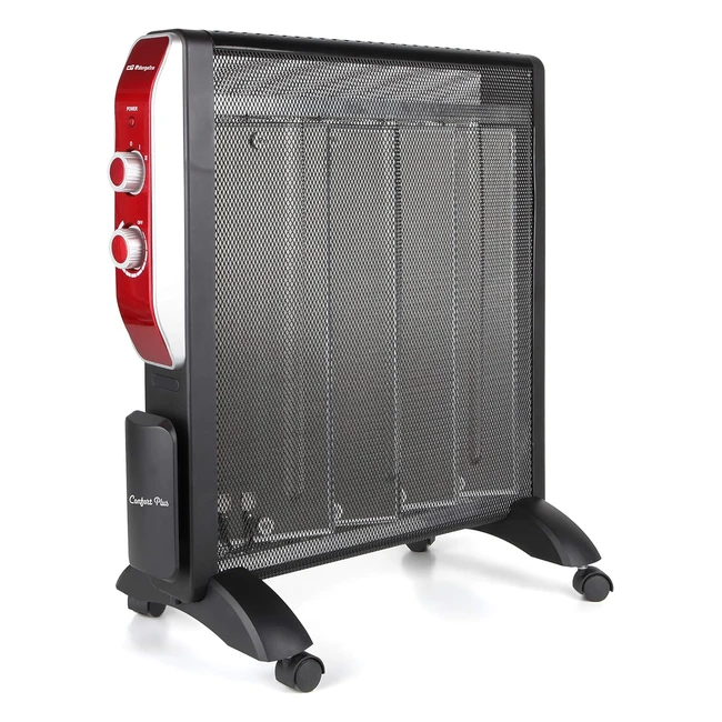 Radiateur en mica Orbegozo RMN 2050 - 2 modes de chaleur - Thermostat réglable - Protection contre la surchauffe - 2000W