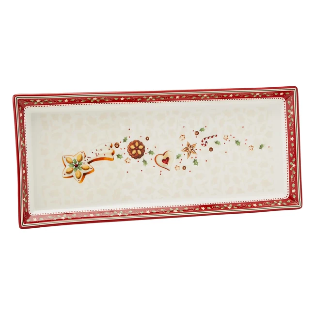 Villeroy & Boch Toys Fantasy - Rechteckige Kuchenplatte mit verspielten Motiven und geschwungenem Rand