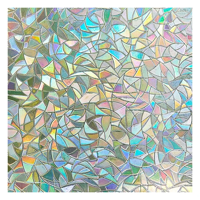 Film lectrostatique vitre effet arc-en-ciel 90x400cm - Anti-regard anti-UV o