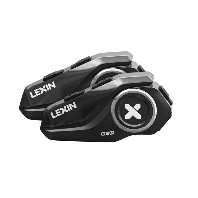 Interfono Moto Bluetooth Lexin G2 - Coppia Auricolari Casco - 1000m di Comunicazione - FM - Universale