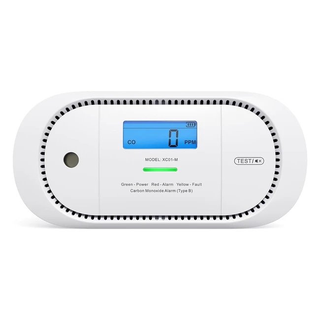Xsense Carbon Monoxide Alarm SBS50 - Replaceable Battery, CO Peak Value Memory