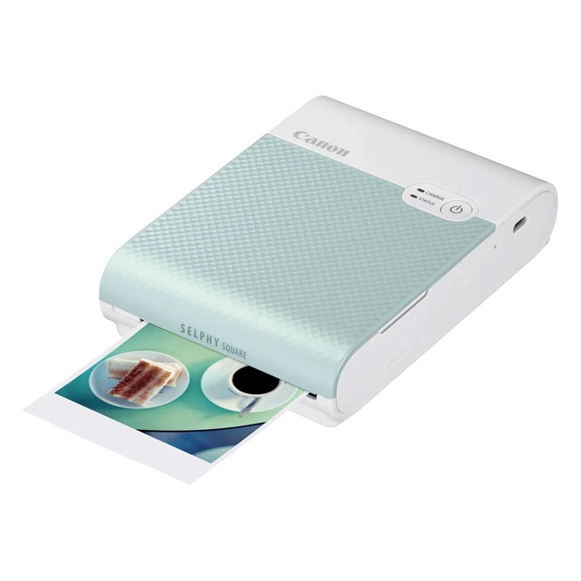 Canon Selphy Square QX10 Portable Colour Photo Wireless Printer Mint Green - Pri
