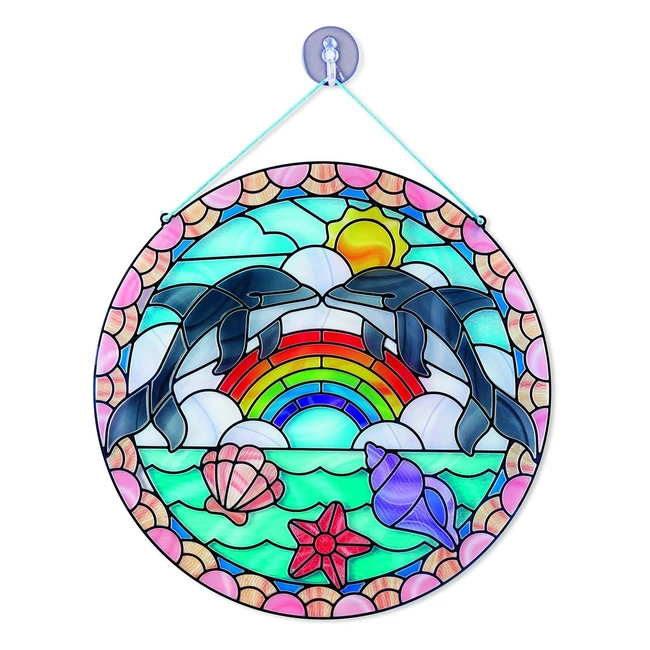 Melissa  Doug Vitral para dibujos de delfines transparente 19291
