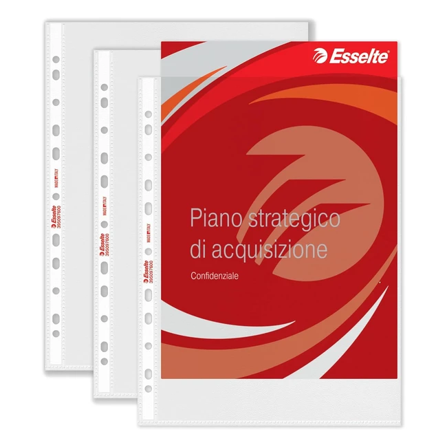 Enveloppes plastifiées Esselte Deluxe A4 - Lot de 50 - Résistantes et antireflet
