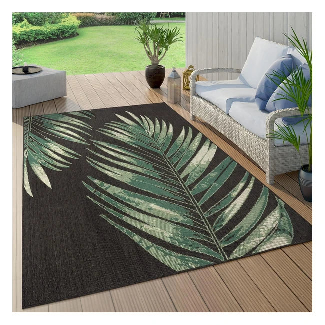 Tapis d'intérieur/extérieur Paco Home - Moderne - 150 cm - Noir