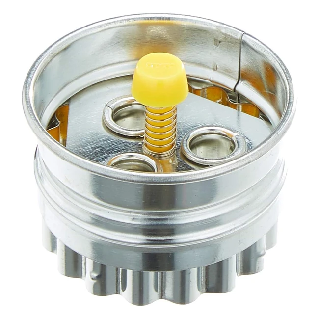 Coupe-pâte Linzer dentelé en fonte argentée - ibili 774503 - 21 x 14 x 10 cm