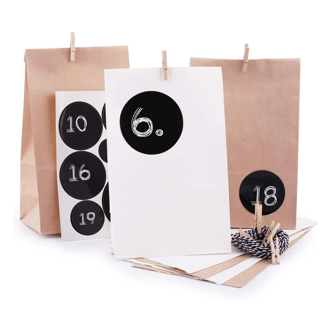 Calendario de Adviento Pajoma Papel de Estraza Moder 12x 21cm