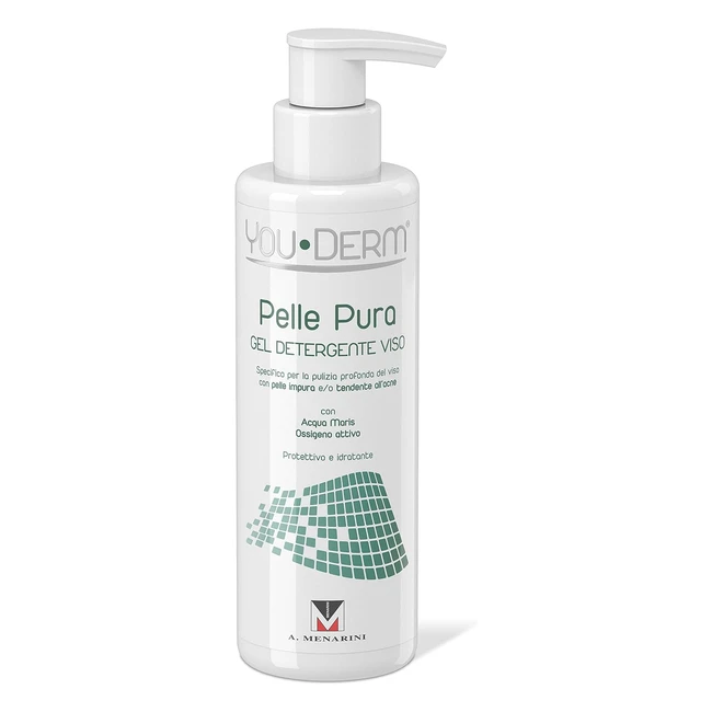 Gel detergente viso YouDerm Pelle Pura - Rimuove impurit e combatte lacne - 2