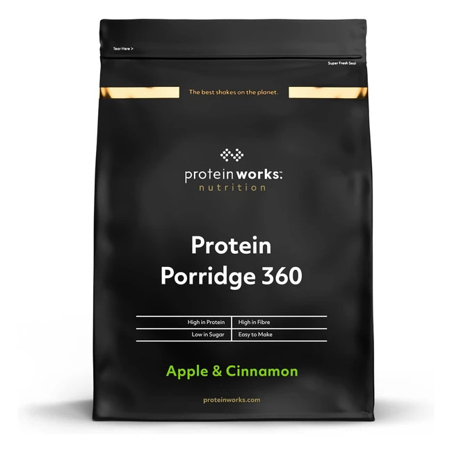 Porridge Proteico 360 Mela e Cannella - Basso Contenuto di Zuccheri - Protein Works 1kg