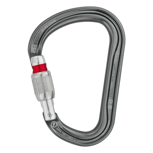 Mosquetn Petzl William Screwlock HMS Ref 12345 - Fcil de girar seguro y re