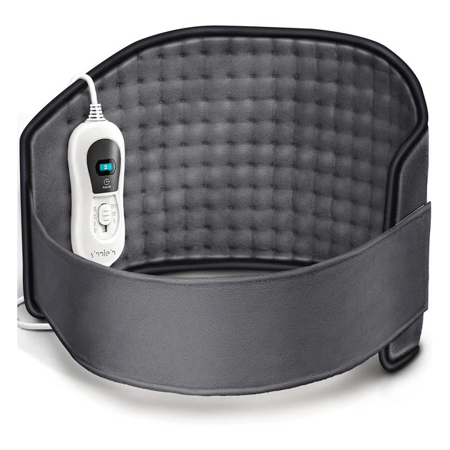 sinnlein elektrische Heizkissen für Rücken und Nacken mit 3 Temperaturstufen und automatischer Abschaltung - verstellbarer Riemen und Klettverschluss