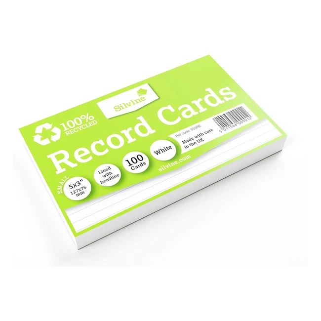 Silvine 100 Schede Flash Riciclate 127x76 cm - Bianco