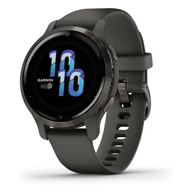 Garmin Venu 2S GPS Smartwatch - All-Day Health Monitoring Smaller Size Slate B
