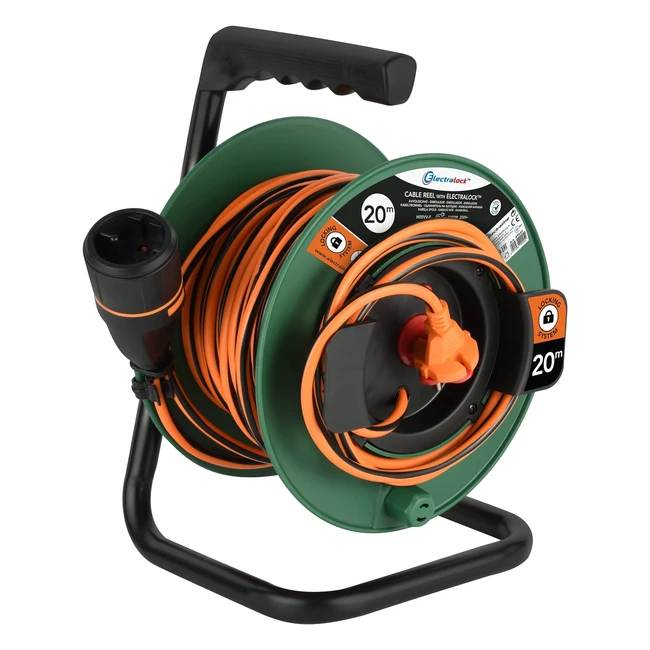 Avvolgicavo Electraline 49245 con Prolunga Elettrica da Giardino 20m 2x15mm
