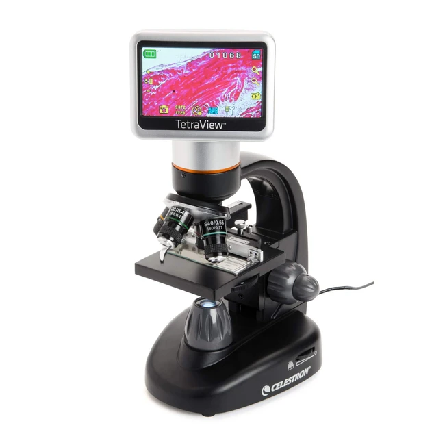 Celestron 44347 Tetraview LCD Digital Touchscreen Microscope 40x-400x Magnification