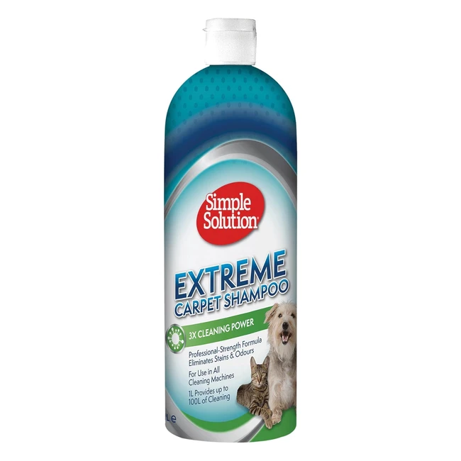 Shampoo Extreme per Tappeti Simple Solution - Rimuove Macchie e Odori - 1 Ltr