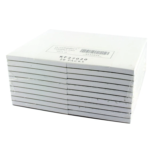 Bloc de Notas Q-Connect 20 Unidades 80 Hojas 127 x 76 mm - Ideal para tomar n