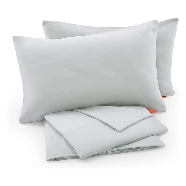 Set Lenzuola Singolo Sweetnight in Microfibra 100% - Grigio - 135x190 cm