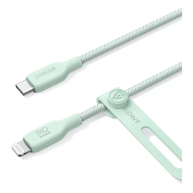 Cable Anker USB-C a Lightning de Bionylon 541, Carga Rápida, iPhone 14 Plus/Pro Max, Certificado MFi