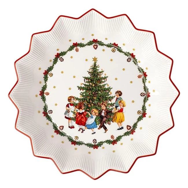 Villeroy & Boch 1483323633 Porzellan Weiß Mehrfarbig Pastateller - Festlicher Charme und detailliertes Design