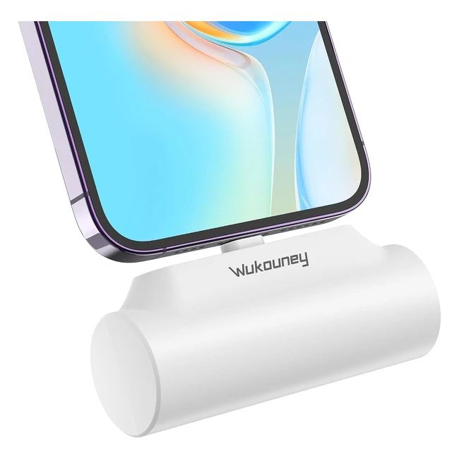 Batterie externe iPhone mini 5000mAh - Chargeur externe puissant pour iPhone 14/14 Pro/14 Pro Max - Wukouney