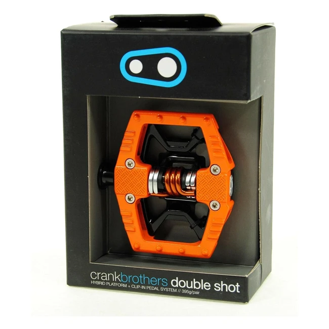 Pedali Crankbrothers Double Shot NeroArancio - Modello 2