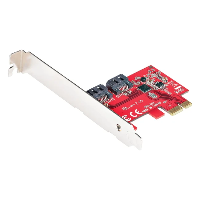 Startechcom SATA PCIe Card 2 Port - High Performance 6Gbps FullLow Profile