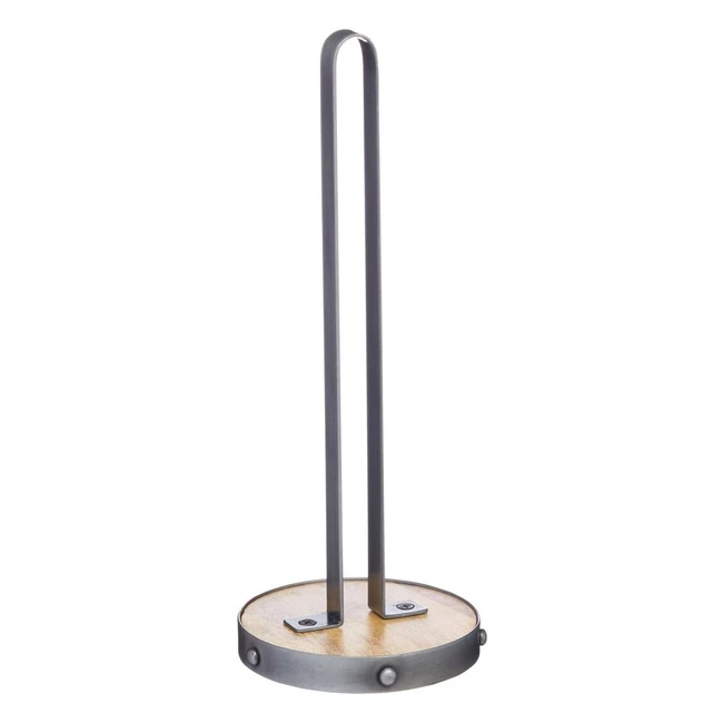 Portarrollos de cocina industrial de metal y madera 31 cm - KitchenCraft