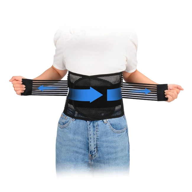 Ceinture Lombaire Supregear Réglable et Respirante - Soutien Dorsal pour Douleurs Dorsales, Hernies Discales, Sciatique et Scoliose
