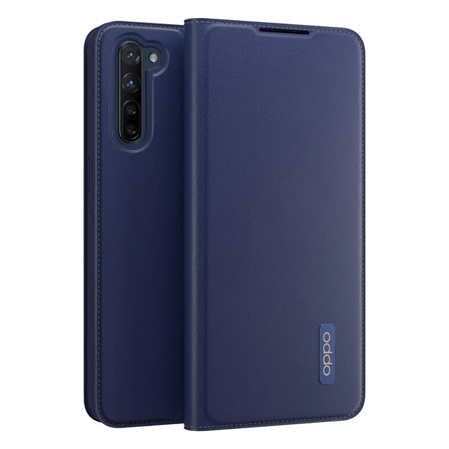 Étui rabat Oppo pour Find X2 Lite bleu - Protège l'écran, porte-cartes, maintien confortable